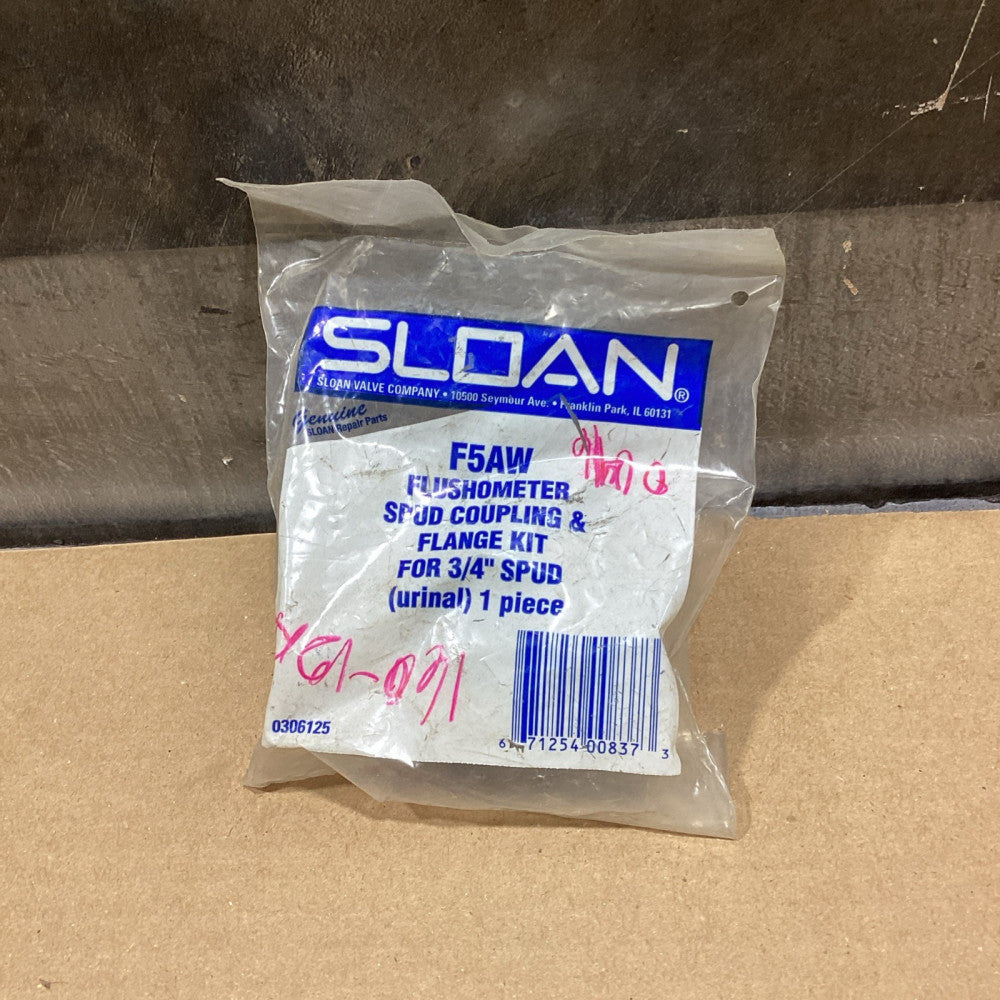 Sloan F5A CP Spud Coupling Assembly, Chrome Finish, 3/4 x 2-1/2 in; Mkr