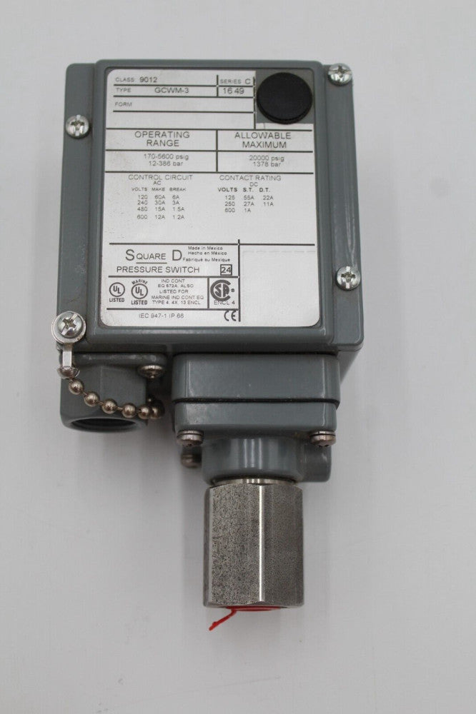 Square D GCWM-3 Pressure Switch
