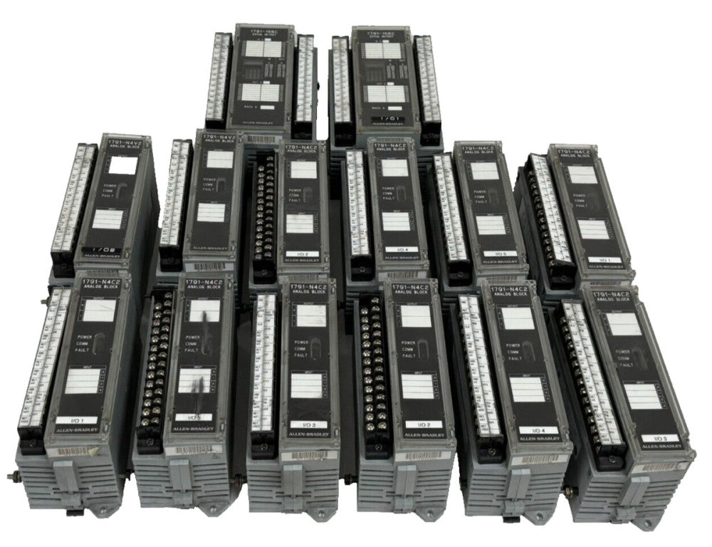 LOT OF 14 ALLEN BRADLEY 1791 BLOCKS 1791-16BC 1791-N4C2 1791-N4V2 PRE-OWNED USED