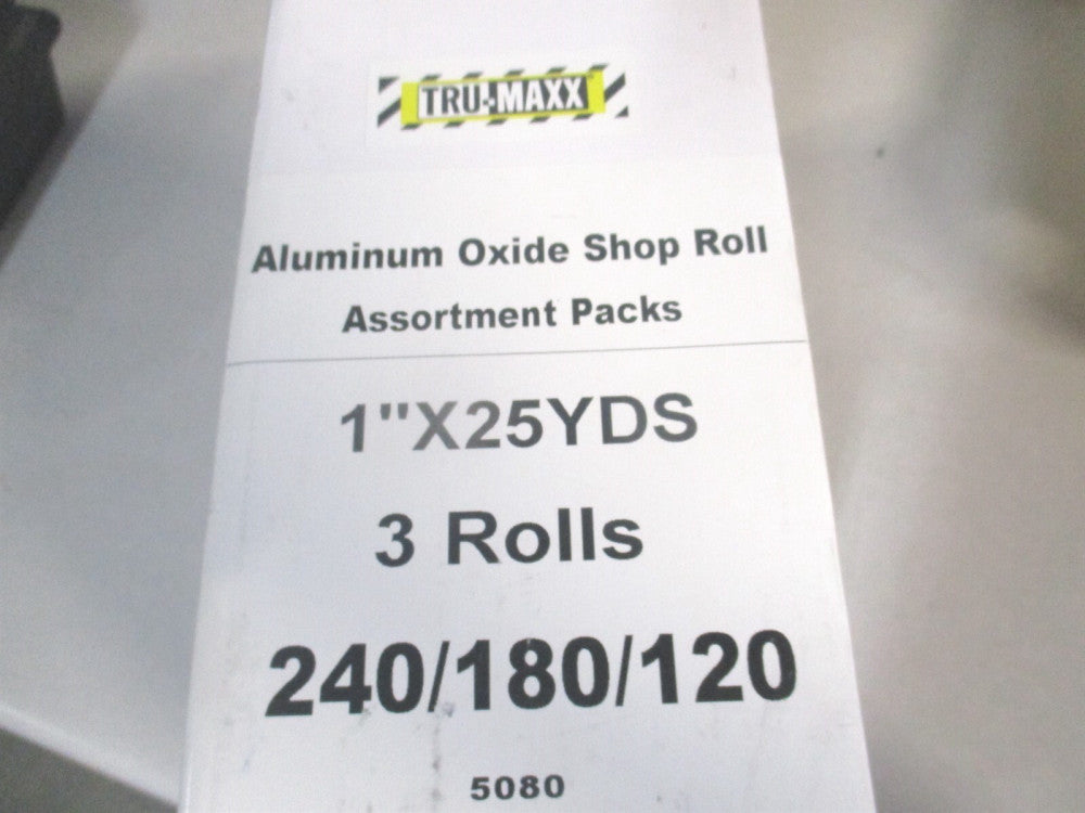 (5080) 25 Yards x 1″ 120, 180 & 240 Grit Fine & Very Fine Roll Kit - 3 Pieces