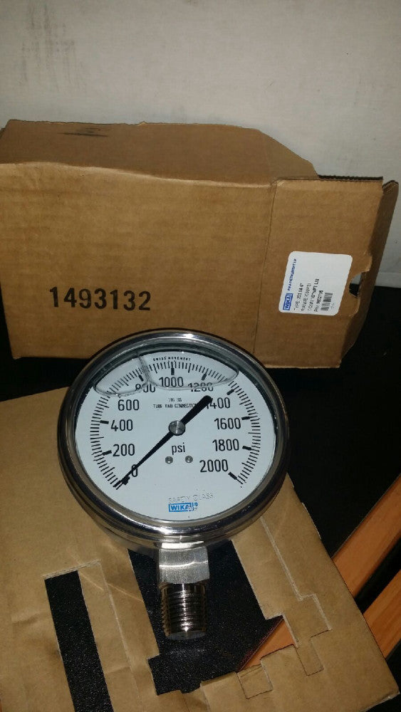 Wika Instruments 9832705 233.54 4 2000PSI 1/2 L  type 233.54 4"
