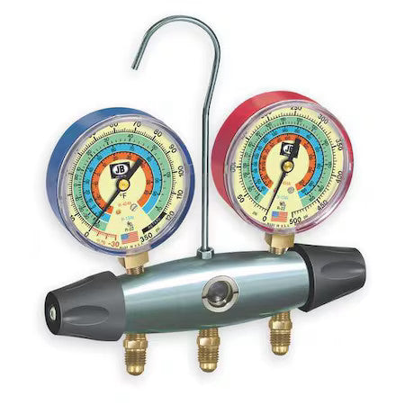 Jb Industries 24078 Manifold Gauge, 2-Valve