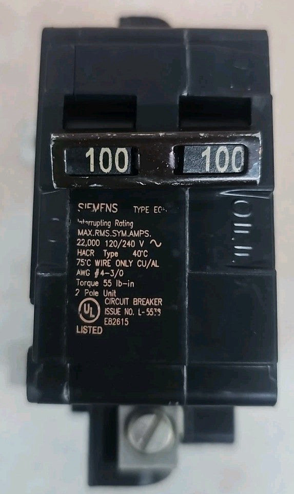 Siemens NOS EQ8681  100A 2POLE Bolt On Circuit Breaker
