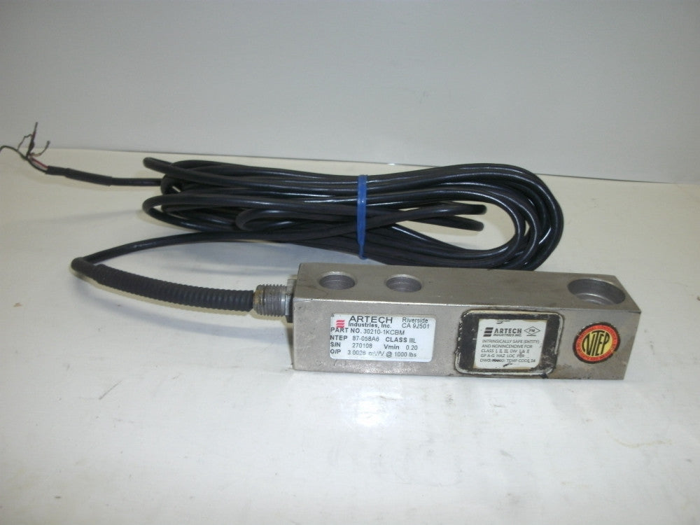 ARTECH 30210-1KCBM LOAD CELL SENSOR O/P 3.0026 mV/V AT 1000 LBS Vmin 0.20