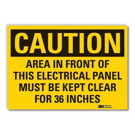 Lyle Lcu3-0466-Ed_14X10 Caution Sign,14"W,10" H,0.004" Thickness,