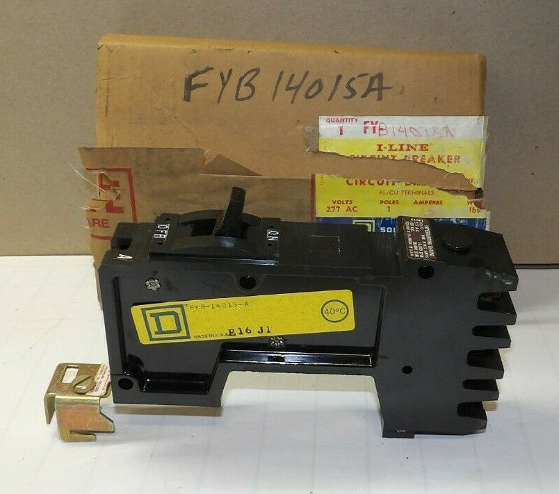 NEW SQUARE D 15 AMP I-LINE CIRCUIT BREAKER 277 VAC SINGLE POLE  FYB14015A