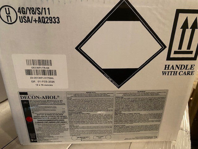 (12 PACK) Veltek DECWFI-TR-04 DECON-AHOL 70% WFI® Formula Alcohol EXP 02/2026