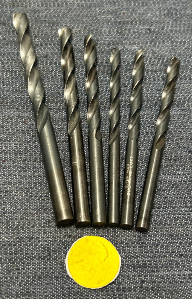 GUHRING RIGHT HAND 2 FLUTE HSS DRILL BIT  ASSORTED SIZES  LOT OF 6