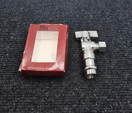 (QTY 5) MIIFLEX 4A2002: Press Angle Stop 1/2"P x 3/8" OD Compression