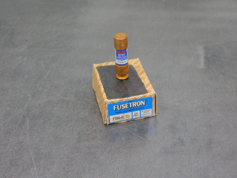 Cooper Bussmann - Fusetron FRN-R-15 Dual Element Time Delay Fuse Lot of (10) Ten
