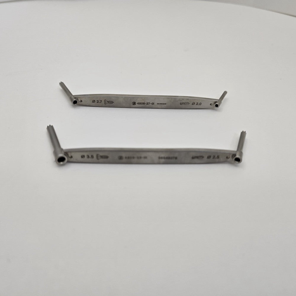 2X Zimmer 4808-27-01 2.7mm-2.0mm & 4808-35-01 2.5mm-3.5mm Double Drill Sleeves