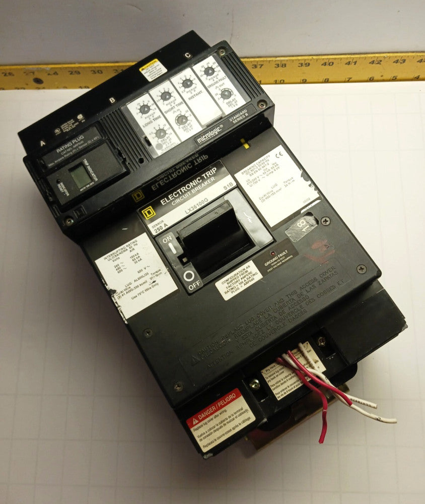 Square D 100 Amp I-Line Circuit Breaker W/ 40 Amp Plug 600 VAC 3 Pole  LX36100G