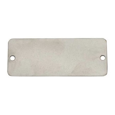C.H. Hanson 43188 Blank Tag, Stainless Steel, 1 1/2 In H X 3 In W, Silver,