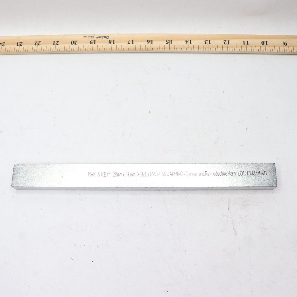 Key Stock 300 Series Stainless Steel Plain DIN 174 28 MM x 16 MM x 305 MM  