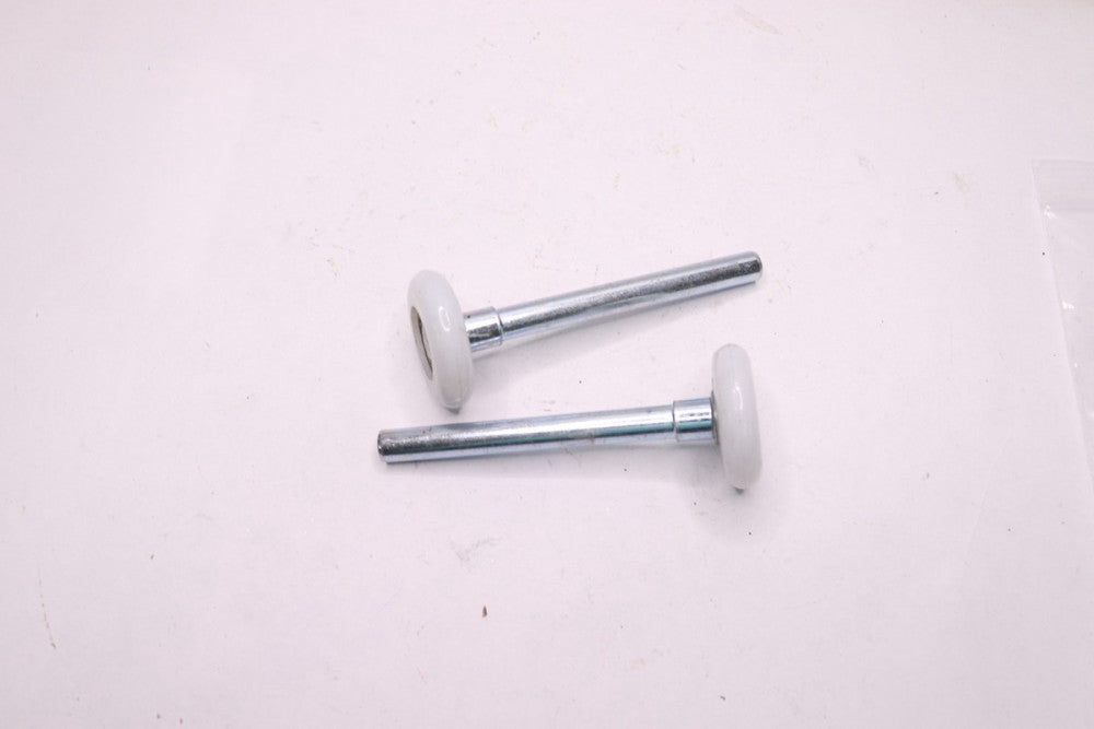 (2-Pk) Steel Ball Bearing Roller Nylon Wheel White