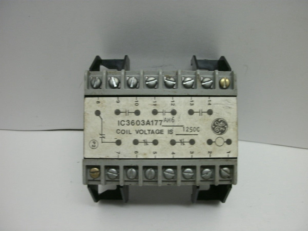 GENERAL ELECTRIC IC3603A177AH6 POTTED RELAY COIL VOLTAGE IS 125DC