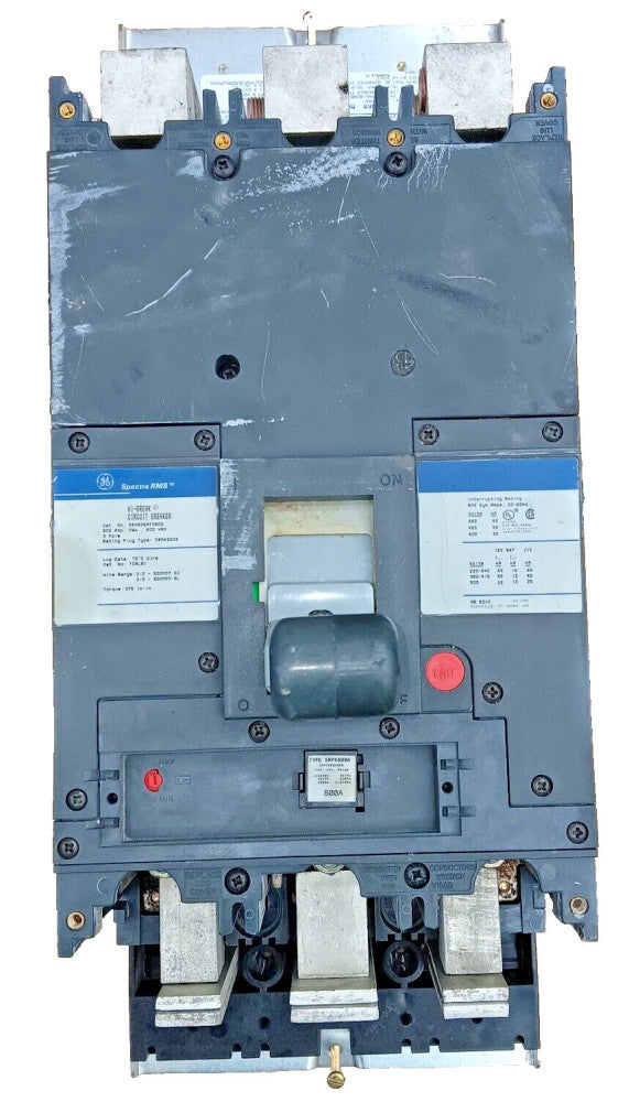 GE 800 Amp Circuit Breaker W/ 800A Plug 3 Pole 600 VAC  SKHA36AT0800 W/ AMC3KM
