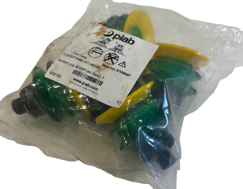 NEW LOT OF 5 PIAB 0106047  SUCTION CUPS BX52P.4K.05AC.F