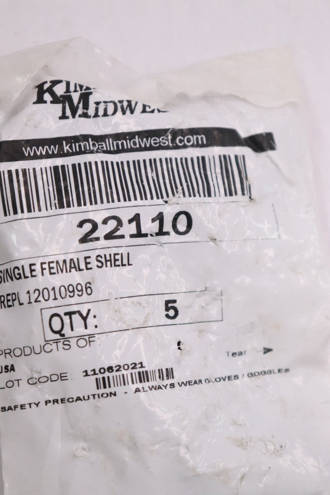 (5-Pk) Kimball Midwest Weatherpack Female Connector Body Shell 22110