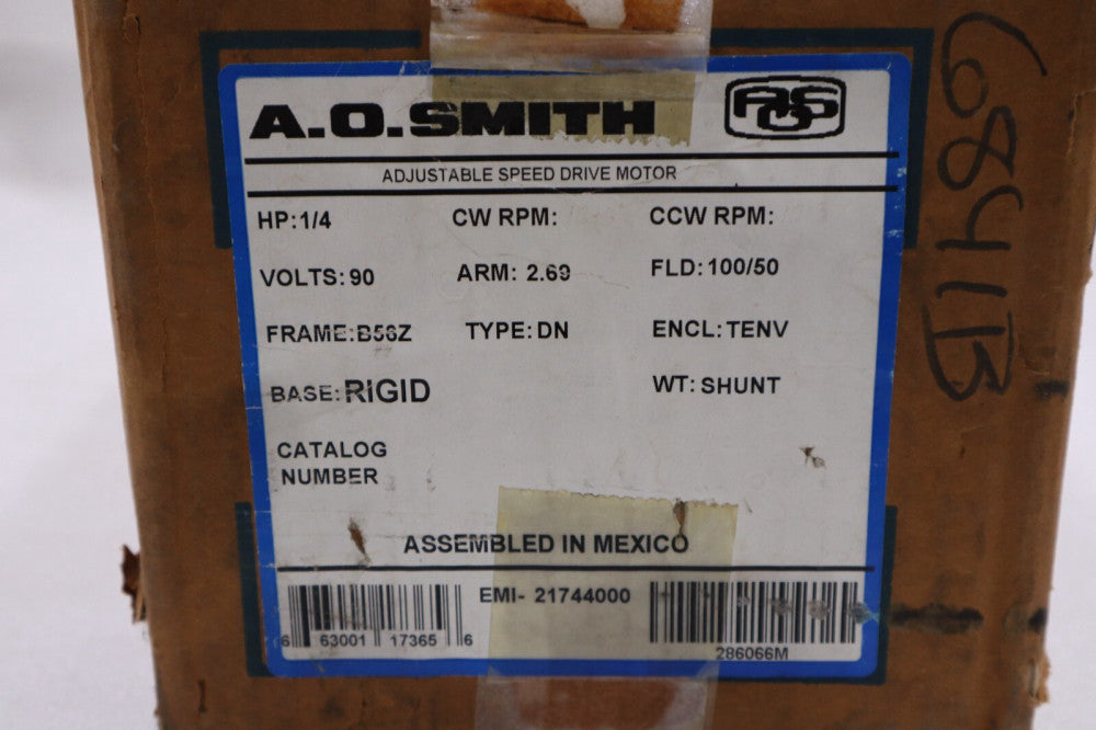 NEW A.O. Smith 21744000 Model NPL-884-276 Variable Speed Dc Motor STOCK H710