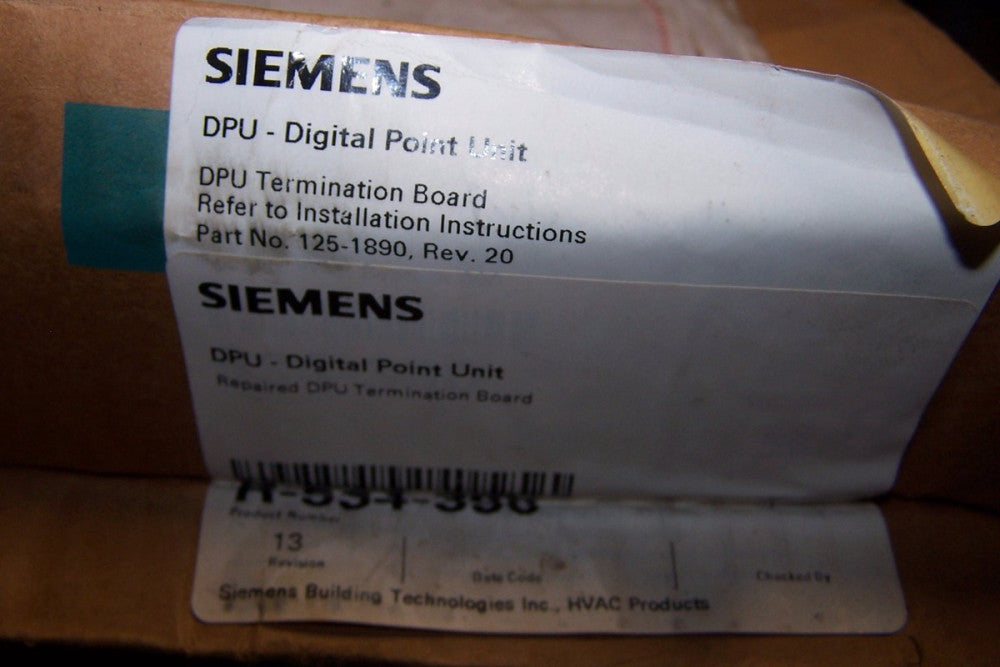 NEW SIEMENS R-534-396 DIGITAL POINT UNIT TERMINATION BOARD 125-1890
