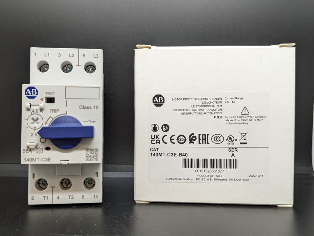 Allen Bradley 140MT-C3E-B40 2.5-4A MPCB Frame Size C New In Box USA