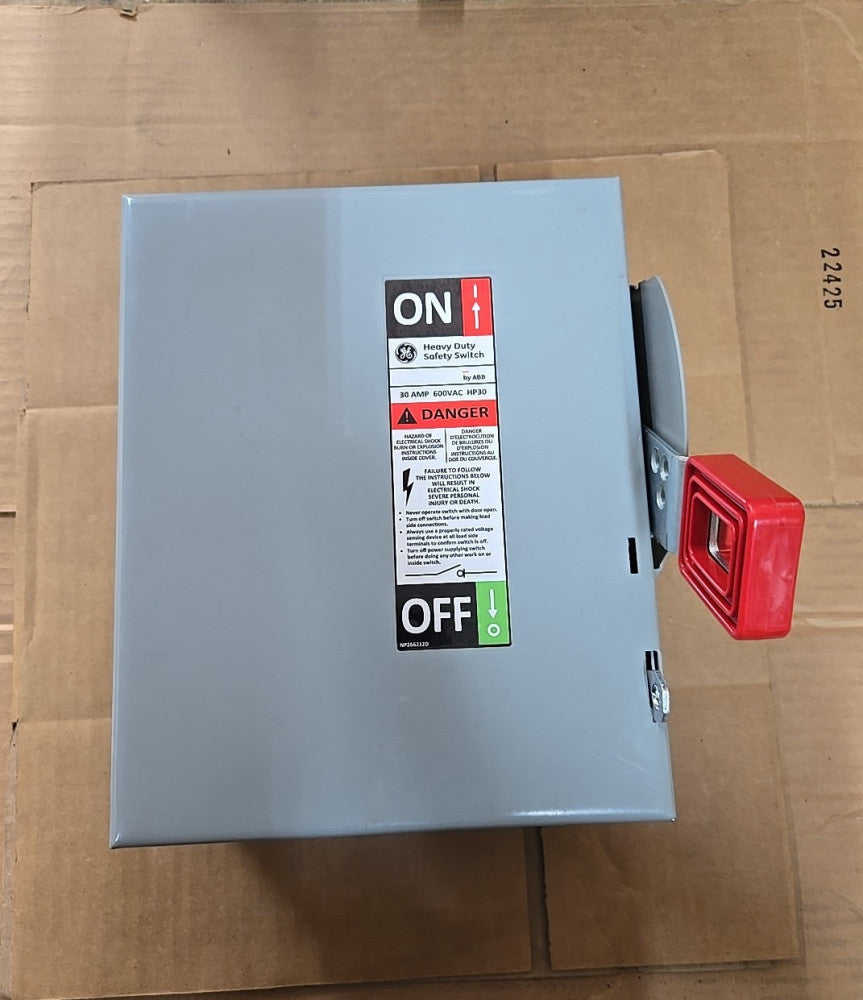 GE THN3361 Heavy Duty Safety Disconnect Switch 3P 30A 600V Type 1 - NNB