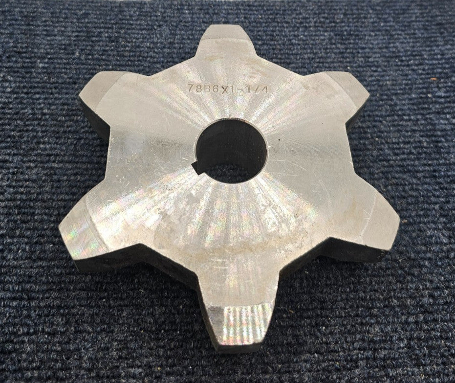 78B6X1-1/4: ROLLER CHAIN SPROCKET 6 Teeth X 1" BORE 1/4" KEY