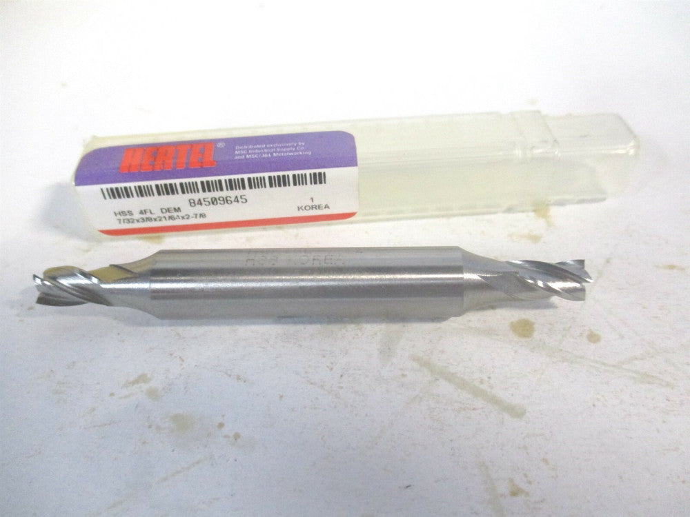 (GG99914182) 7/32" x 21/64" x 3/8" x 2-7/8" OAL HSS 4 Flute Square End Mill 
