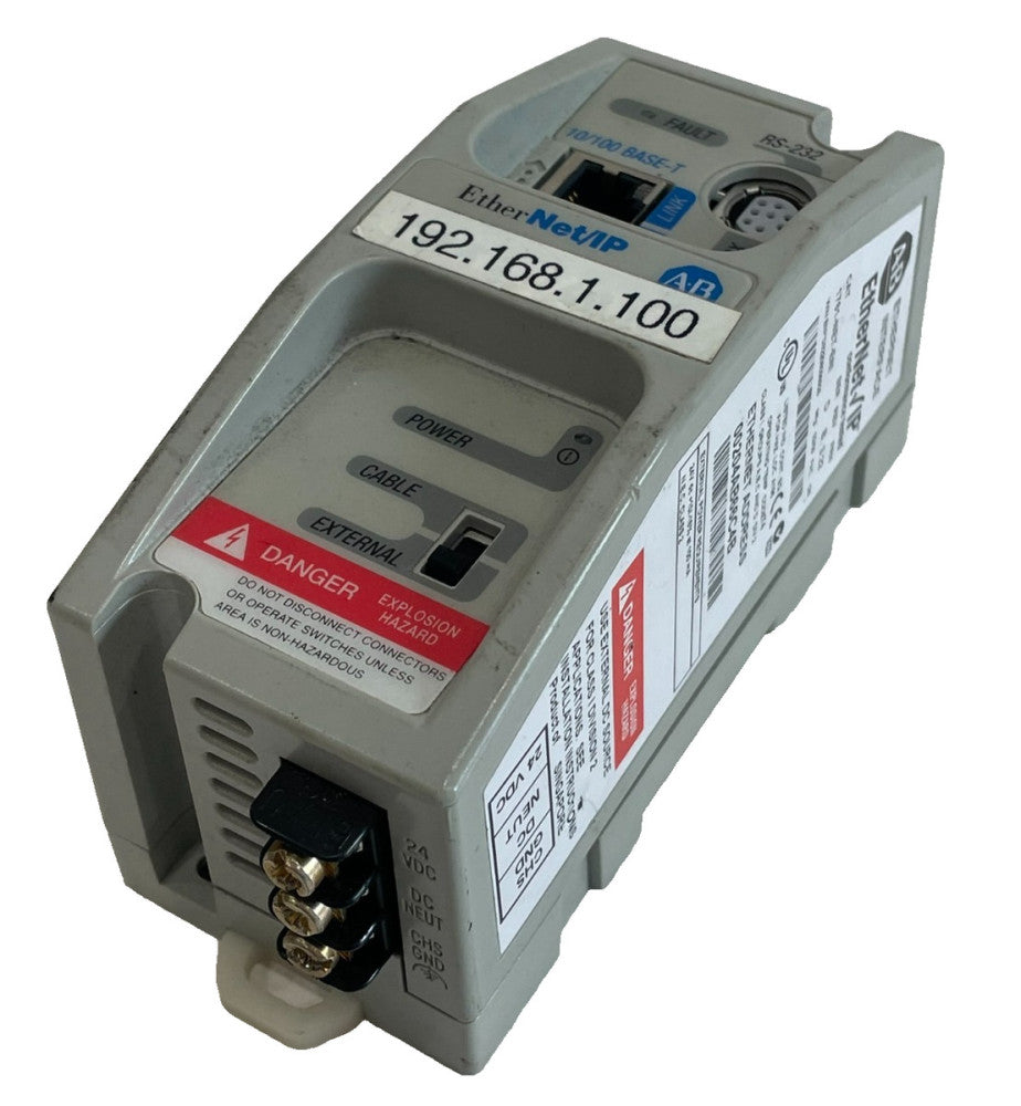 USED ALLEN BRADLEY 1761-NET-ENI INTERFACE MODULE SER.D REV B FRN 3.00 1761NETENI