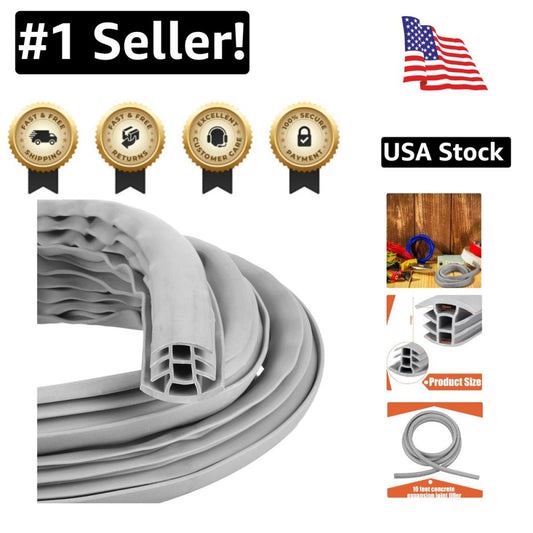 1'' Wide EPDM Rubber Driveway Crack Filler Strip - 10 Feet of Durable Protection