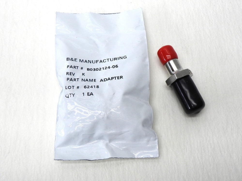 B&E Manufacturing B0302124-06 Bulkhead Adapter Bombardier Challenger 300 - NEW!