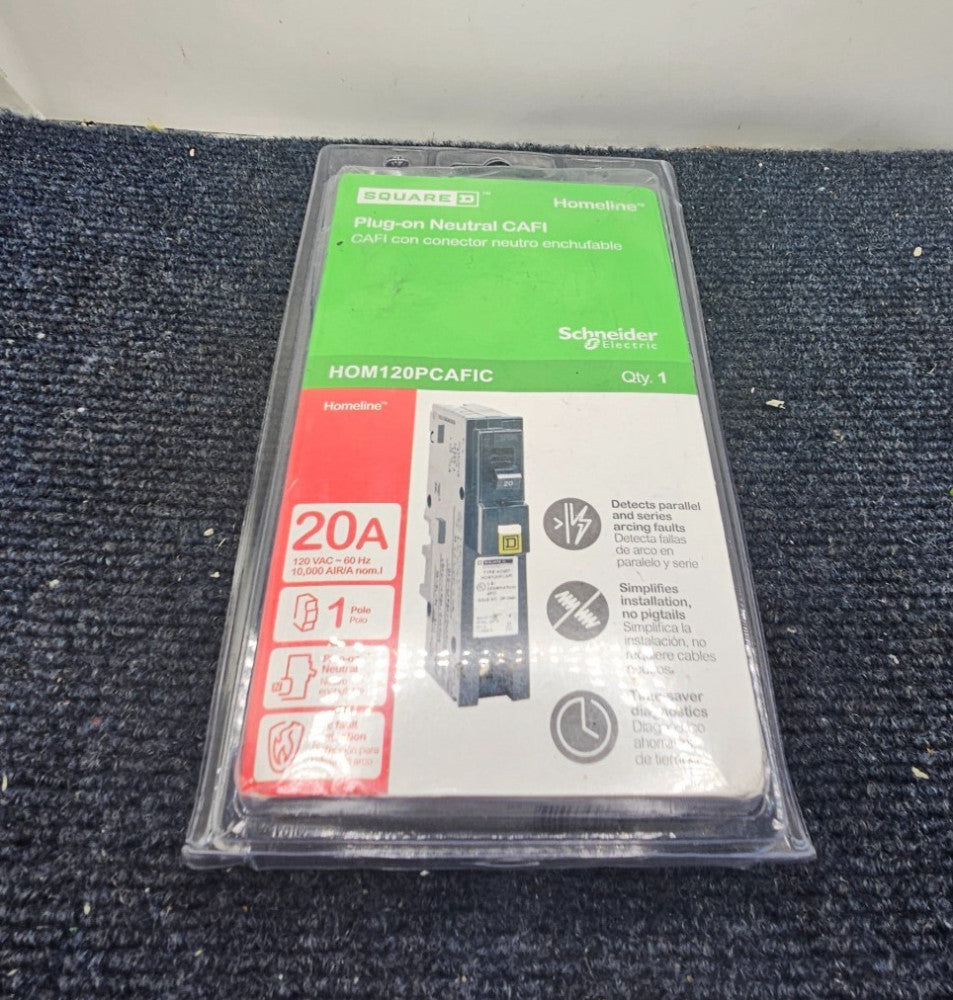 Square D HOM120PCAFIC: 20A Single Pole Plug On Neutral CAFI
