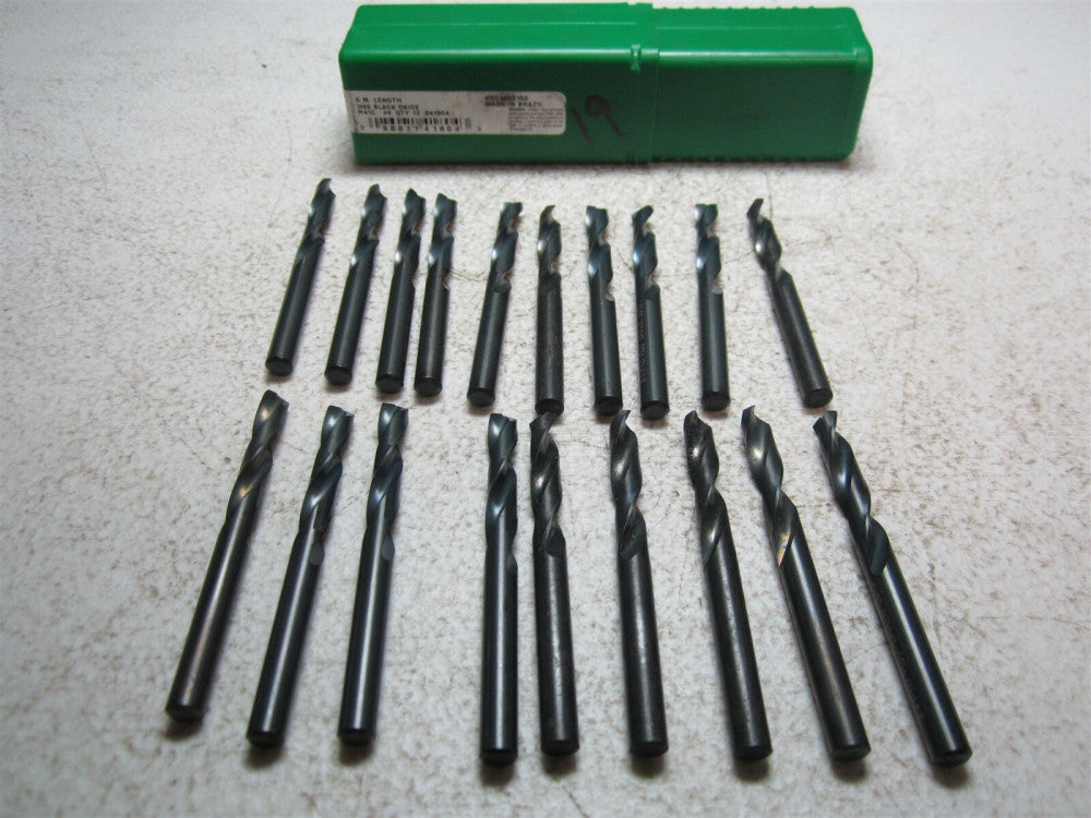 Precision Twist Drill (041804) #4 135° Spiral Flute HSS Screw Drill Bit - Qty 19