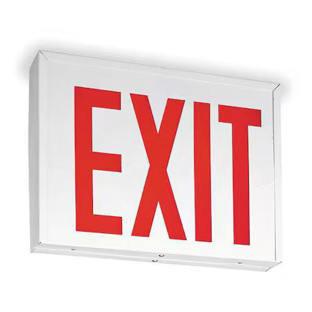 Lithonia Lighting Lxny W 3 R Exit Sign, White, 1 Face(S), Led, Universal Mount,