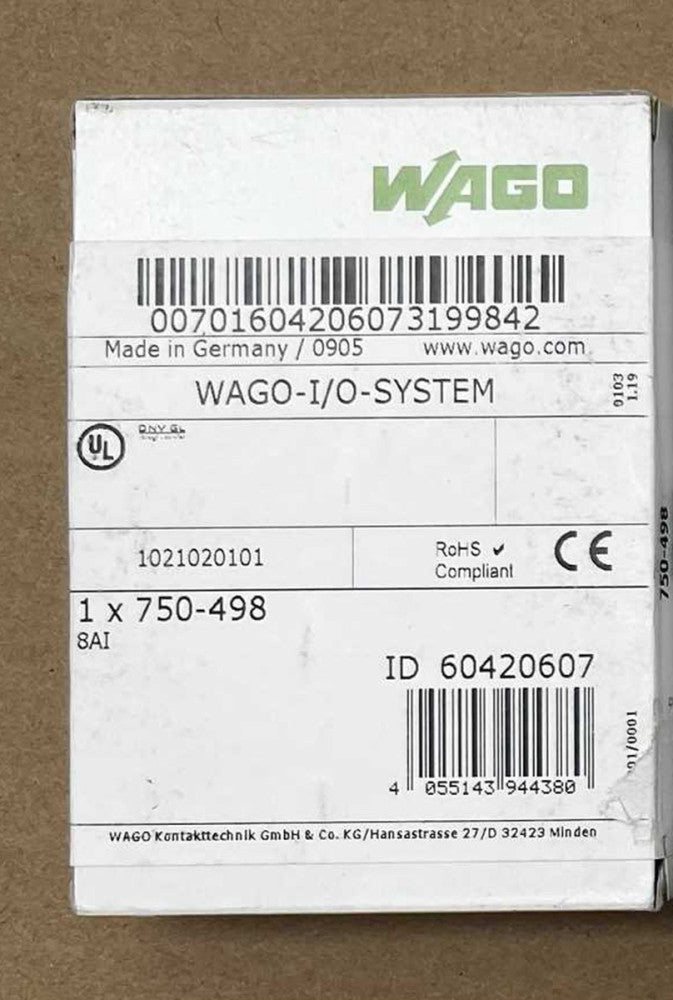NEW WAGO analog input module 750-498