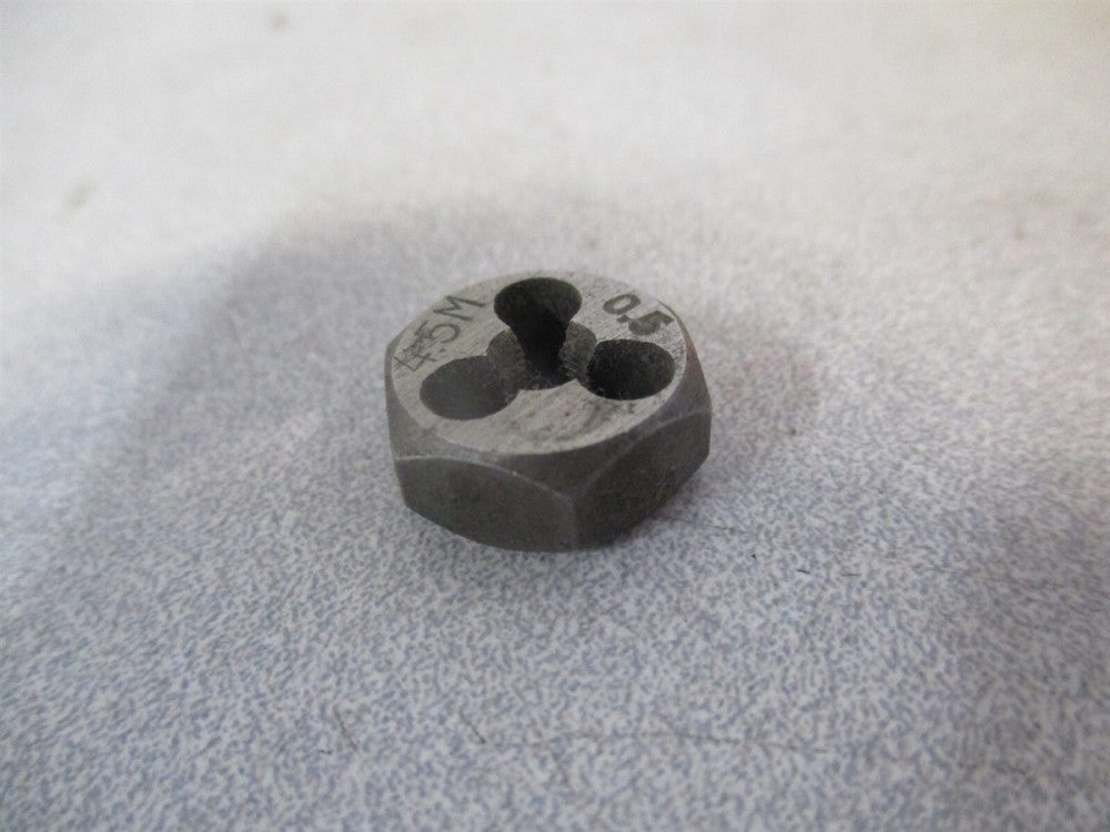(419-04505) M4.5 x 0.50 Carbon Steel Right Hand Rethreading Hex Die 
