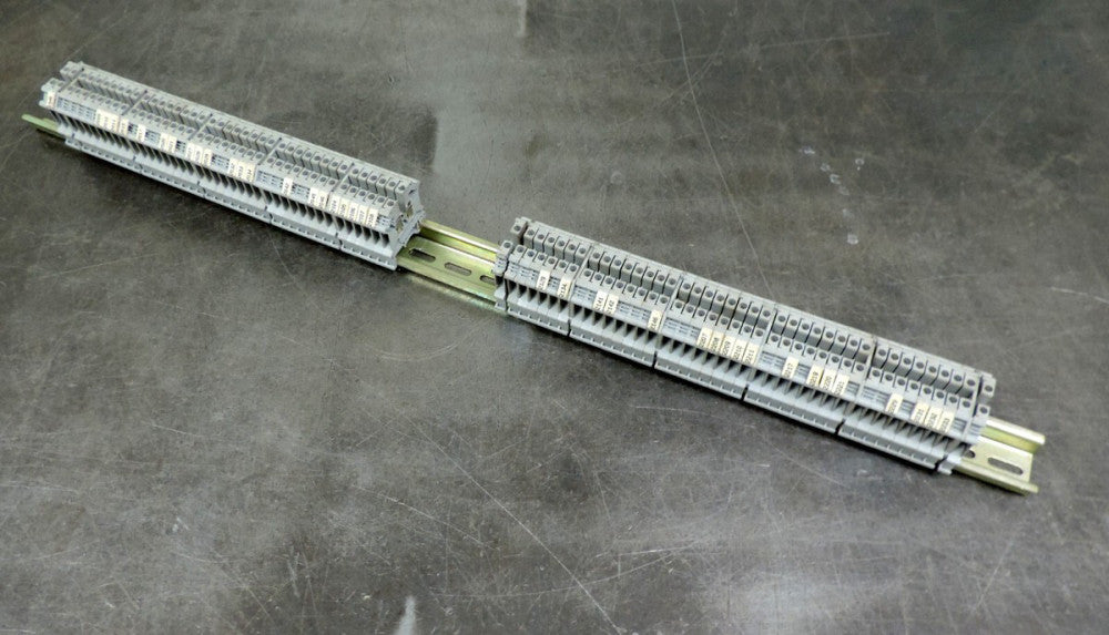 Phoenix Contact Contact UK5N Lot of Eighty (80) Rail Length 26-1/8"