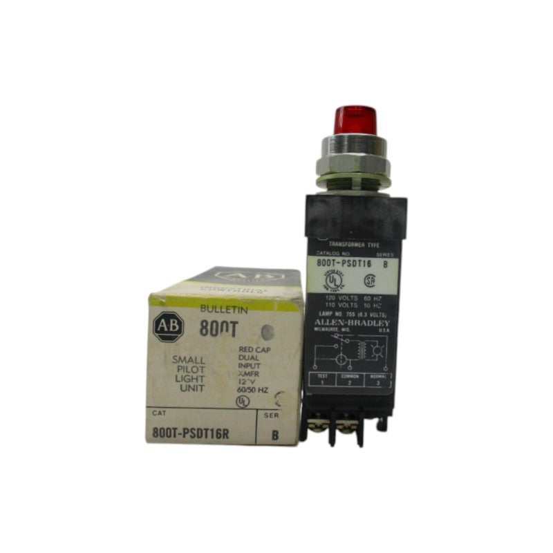 ALLEN BRADLEY 800T-PSDT16R SER. B 120VAC (BK/YL) NSMP