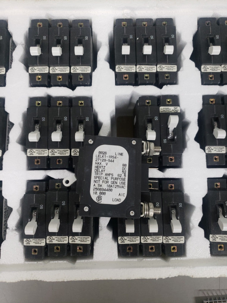 1-   LELK1-1RS4-27129-944 62.5A AIRPAX CIRCUIT BREAKER