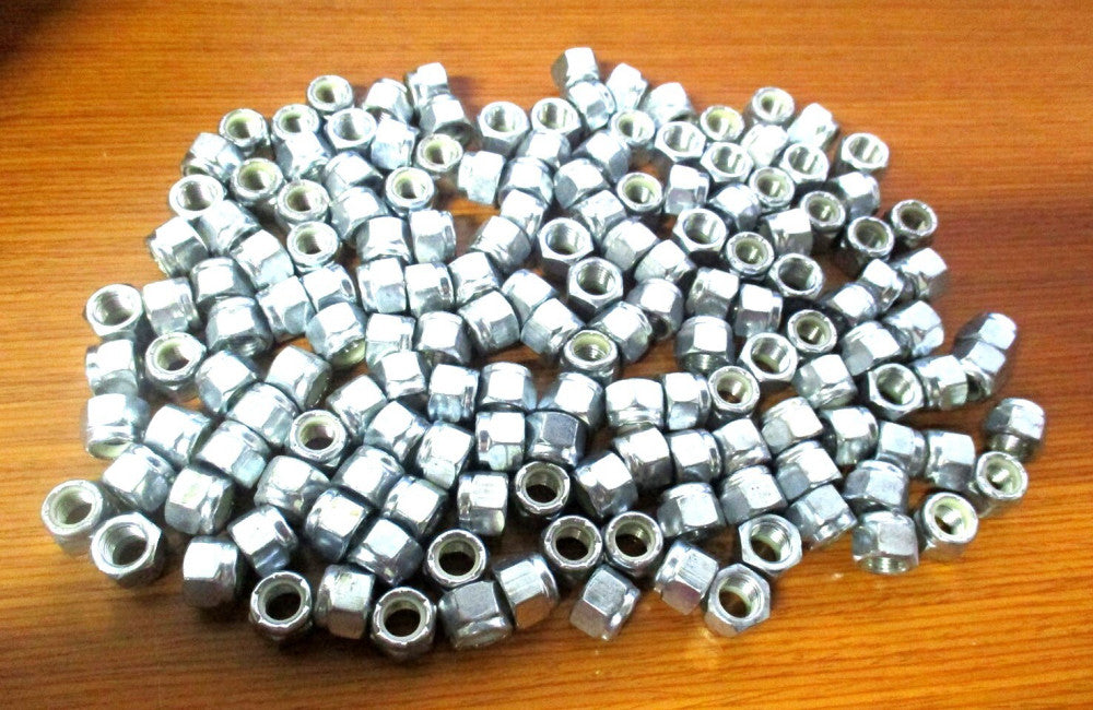 3/8-24 Fine Thread 9/16" W x 15/32" H Grade 5 RH Steel Lock Nut - Lot of 156