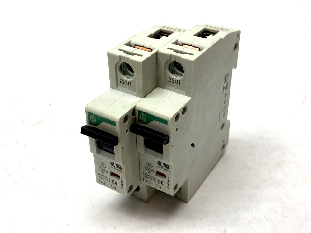 Eaton Moeller FAZ-C4 Miniature Circuit Breaker LOT OF 2