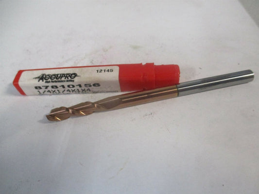 (12181810) 1/4" x 1" x 1/4" x 4" OAL 2 Flute Solid Carbide RH Square End Mill 