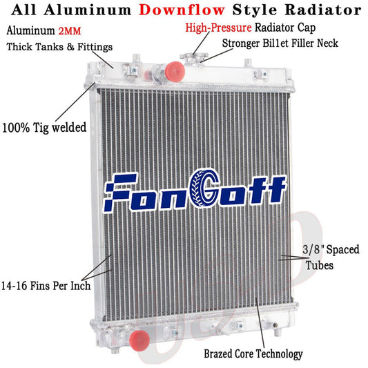 2 Row Aluminum Radiator Fit Kubota L3130DT L3130F L3430DT L3130DTGST L3430DT-GST