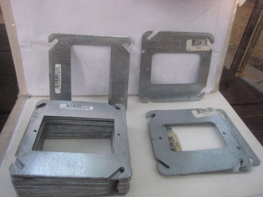 25 RACO Steel City 52C0 Pre-Galvanized Steel 1-Gang Flat Single Device Cover 4"