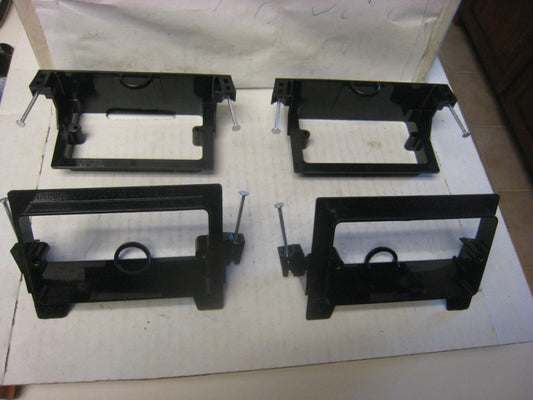 4 pc Arlington LVN1 Low Voltage Mounting Bracket W/ Nails, 1-Gang, Black, 4-pack