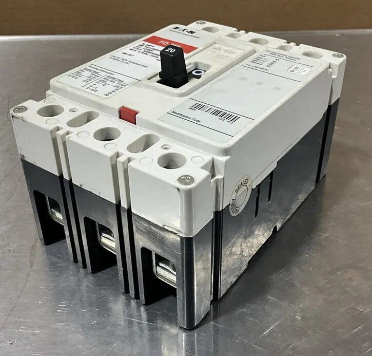 Eaton FD3020-USD 20 Amp 3 Pole 600VAC Industrial Circuit Breaker NOS SURPLUS NNB