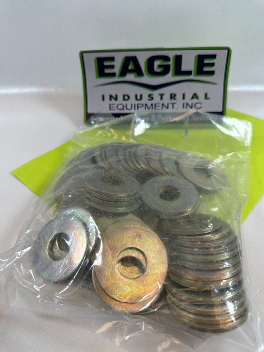 3/4" USS Flat Washers Grade 8 Yellow Zinc (Qty. of 50)
