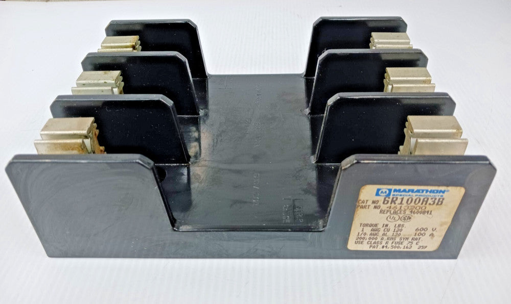 MARATHON 100 AMP 3-POLE FUSE HOLDER 600 VAC 6R100A3B