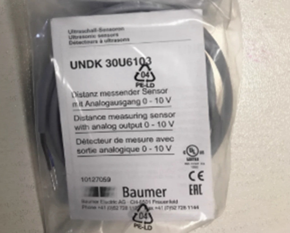 New BAUMER UNDK 30U6103 / S14 Ultrasonic Sensor